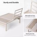 Ensemble de mobilier de terrasse LAUSAINT HOME, ensembles de conversation d'extérieur à cadre métallique avec table basse pour jardin ou bord de piscine