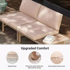 Ensemble de mobilier de terrasse LAUSAINT HOME, ensembles de conversation d'extérieur à cadre métallique avec table basse pour jardin ou bord de piscine