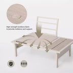 Ensemble de mobilier de terrasse LAUSAINT HOME, ensembles de conversation d'extérieur à cadre métallique avec table basse pour jardin ou bord de piscine
