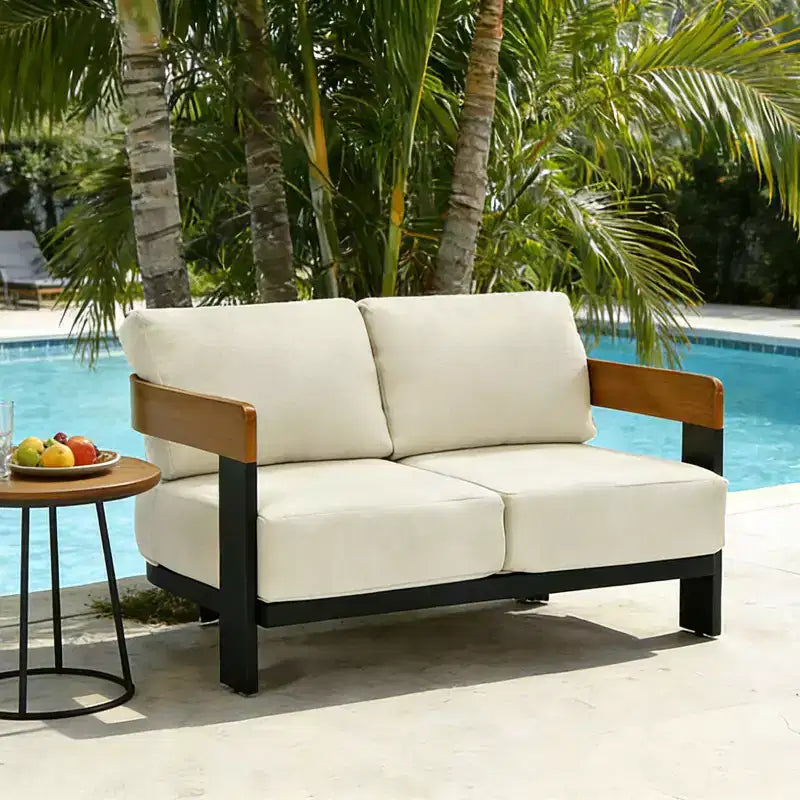 Lantine 50.39'' Wide Outdoor Patio Sofa With Cushions