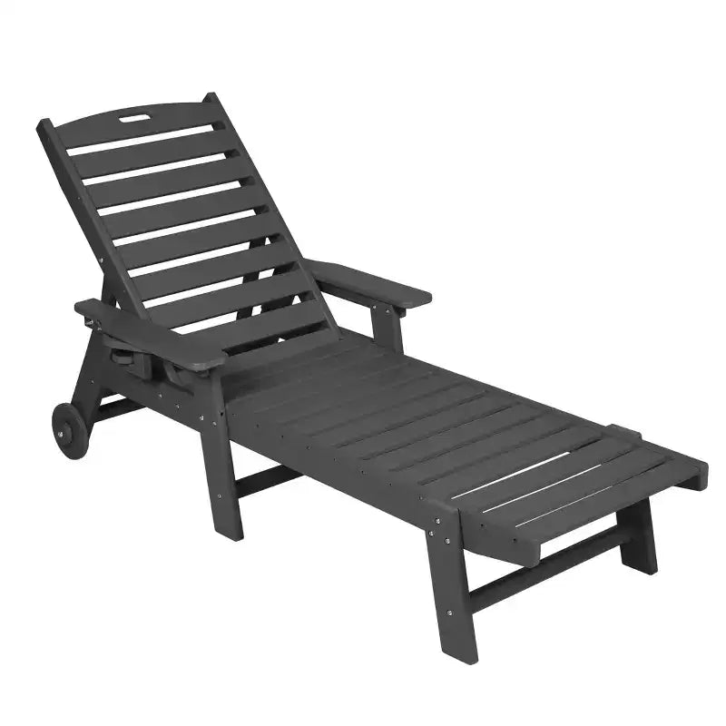 Set GDFStudio Fern da esterno composto da 3 pezzi, con chaise longue, tavolino laterale e schienale regolabile