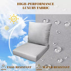 GDFStudio Vivienne 4 Piece Aluminum Outdoor Conversation Set with Cushions