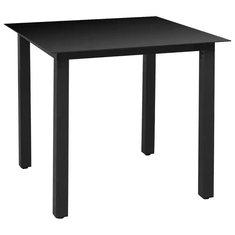 Set da pranzo vidaXL in rattan PE nero, di medie dimensioni, pieghevole, da esterno