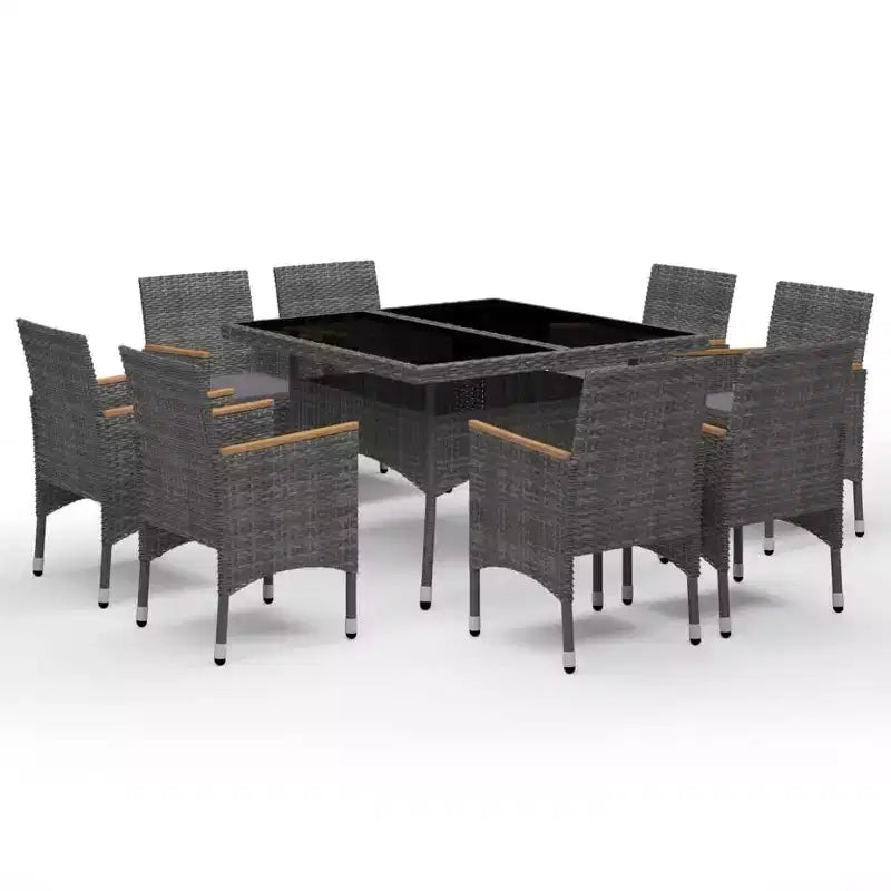 vidaXL Dining Set Grey, Brown