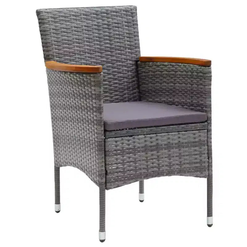 Ensemble de salle à manger vidaXL gris et marron