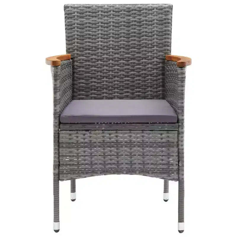 Ensemble de salle à manger vidaXL gris et marron