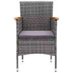 Ensemble de salle à manger vidaXL gris et marron