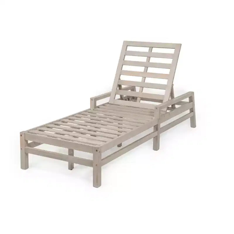 Merax 5 pozícióban állítható kültéri akácfa napozóágy vastag párnákkal