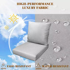 Ensemble moderne de mobilier de jardin en aluminium de 4 pièces avec coussins, sièges de conversation résistants aux intempéries pour terrasse ou jardin – Panipeachy