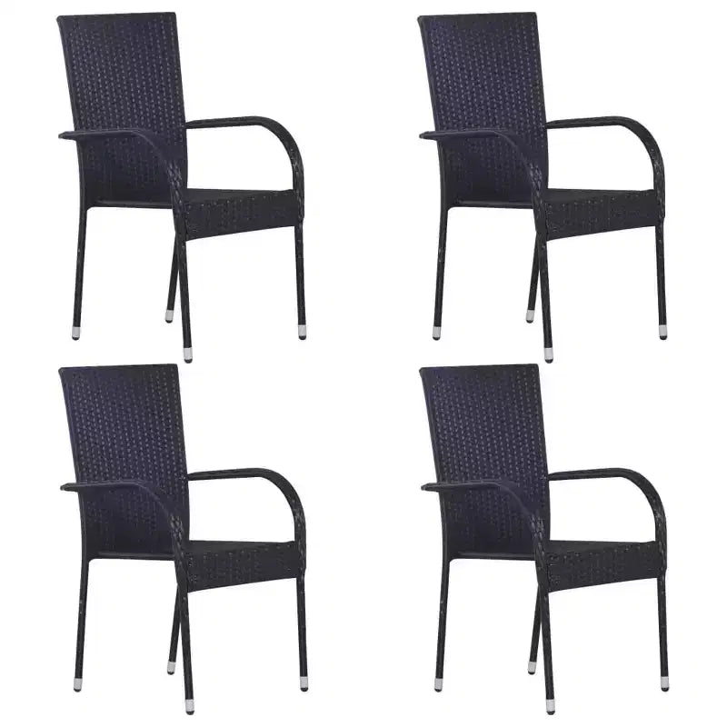 vidaXL Dining Set Solid acacia wood, PE rattan, powder-coated steel