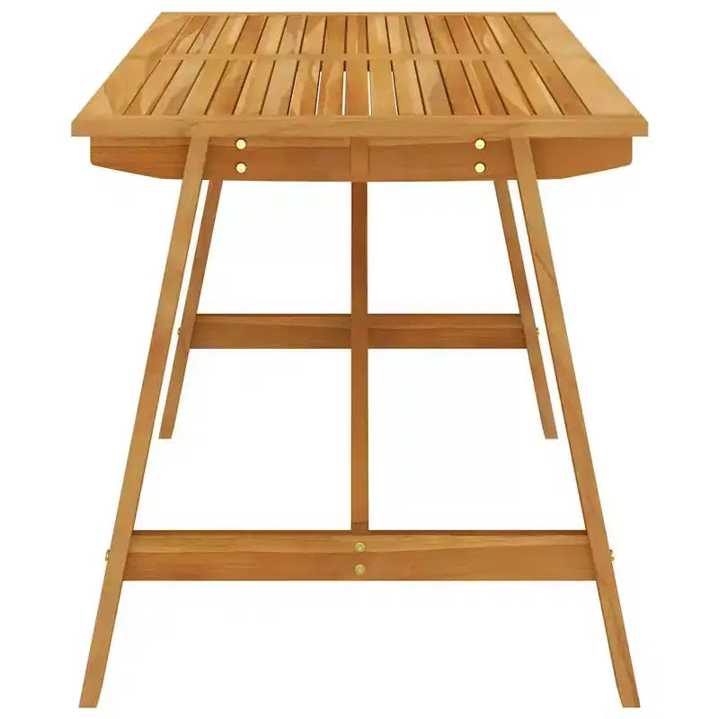 vidaXL Dining Set Solid acacia wood, PE rattan, powder-coated steel