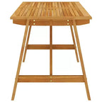 vidaXL Dining Set Solid acacia wood, PE rattan, powder-coated steel