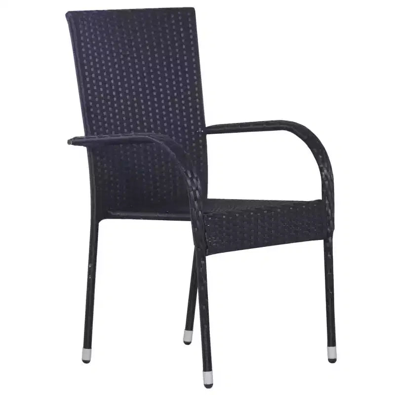 vidaXL Dining Set Solid acacia wood, PE rattan, powder-coated steel