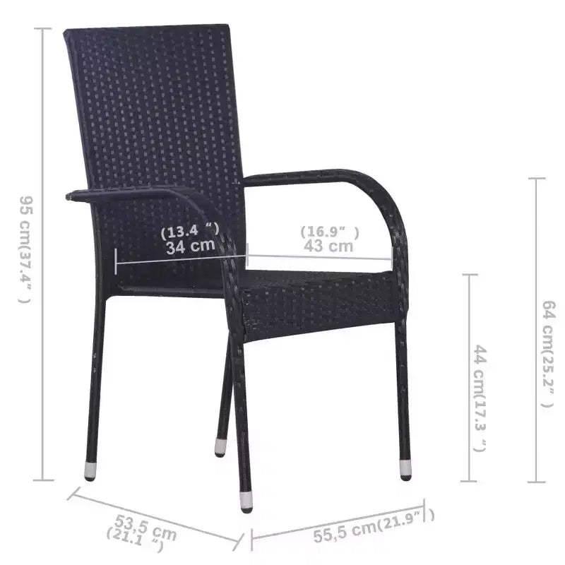 vidaXL Dining Set Solid acacia wood, PE rattan, powder-coated steel