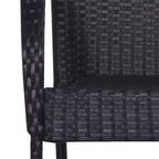 vidaXL Dining Set Solid acacia wood, PE rattan, powder-coated steel