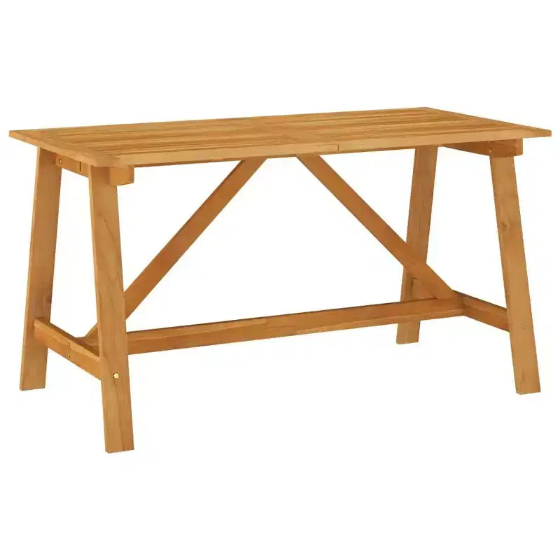 vidaXL Dining Set Solid acacia wood, PE rattan, powder-coated steel