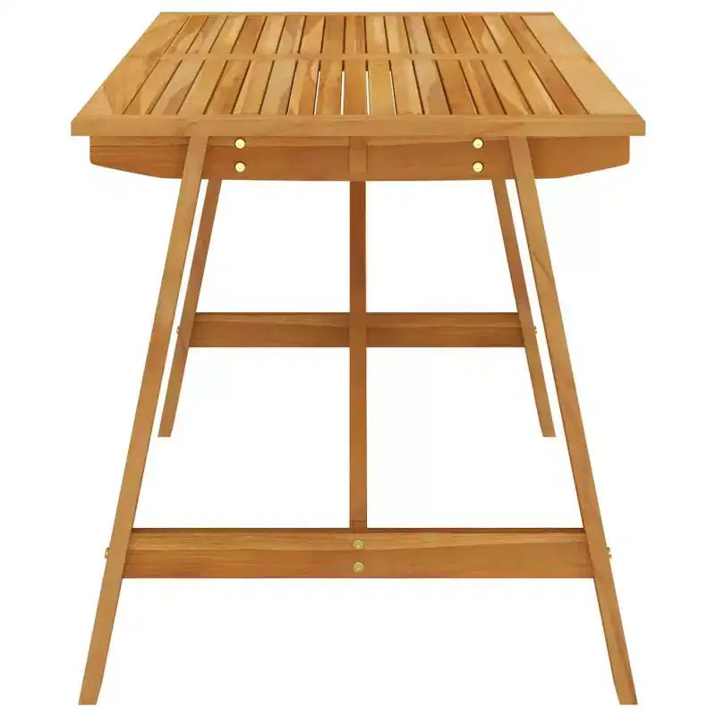 vidaXL Dining Set Solid acacia wood, PE rattan, powder-coated steel