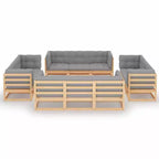 Ensemble de détente de jardin vidaXL en bois de pin massif, modulaire