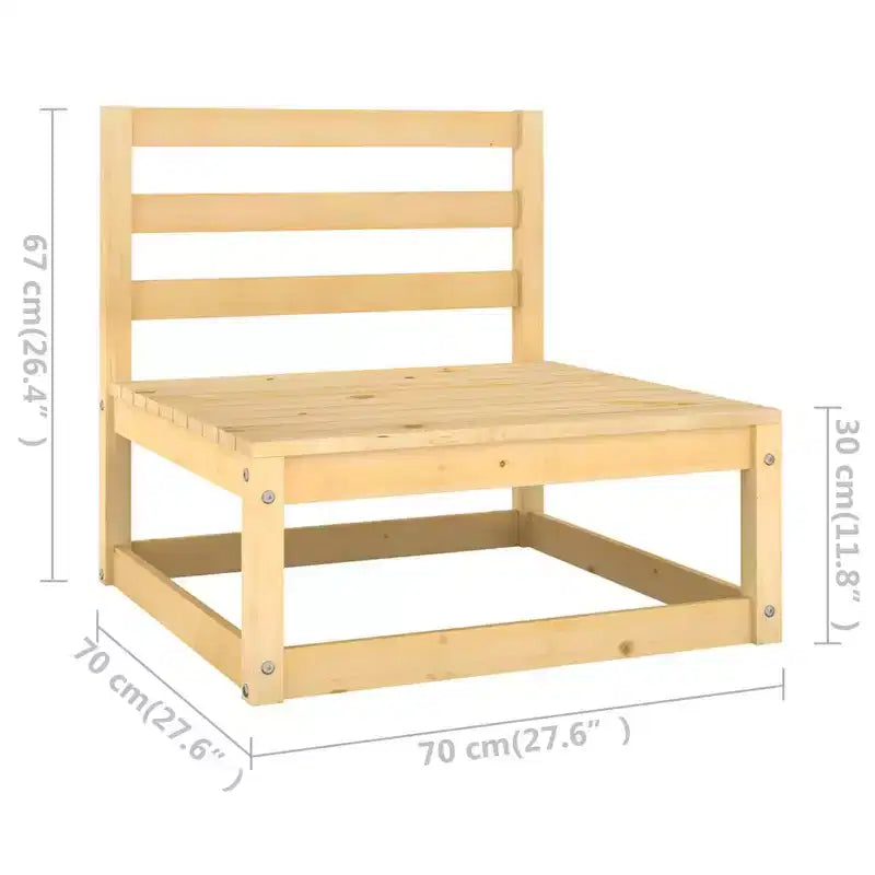 Ensemble de salon de jardin vidaXL gris en bois de pin massif, grand et modulable