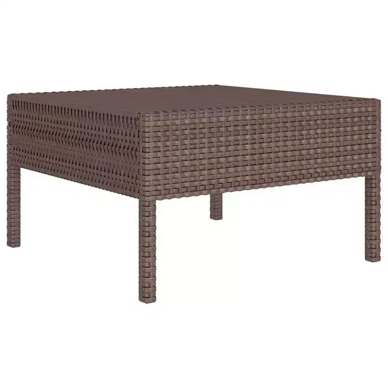 Set da giardino vidaXL in rattan PE marrone, modulare di medie dimensioni