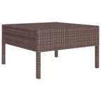 Set da giardino vidaXL in rattan PE marrone, modulare di medie dimensioni