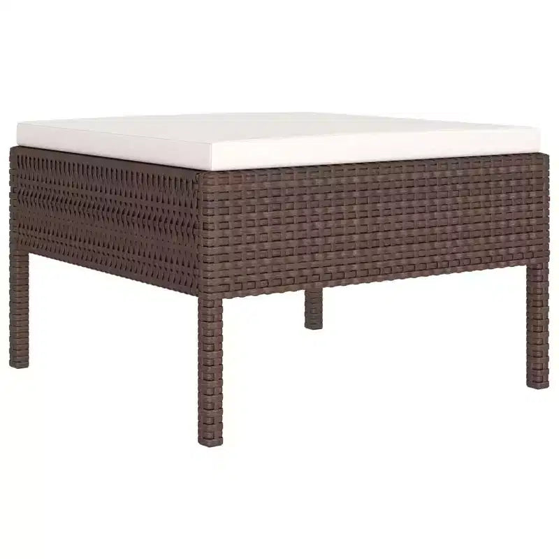 vidaXL Garten-Lounge-Set, braun und cremeweiß