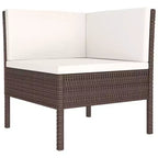vidaXL Garten-Lounge-Set, braun und cremeweiß