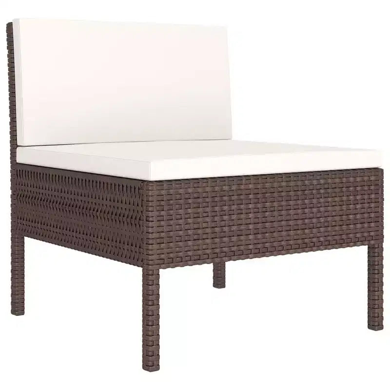 vidaXL Garten-Lounge-Set, braun und cremeweiß