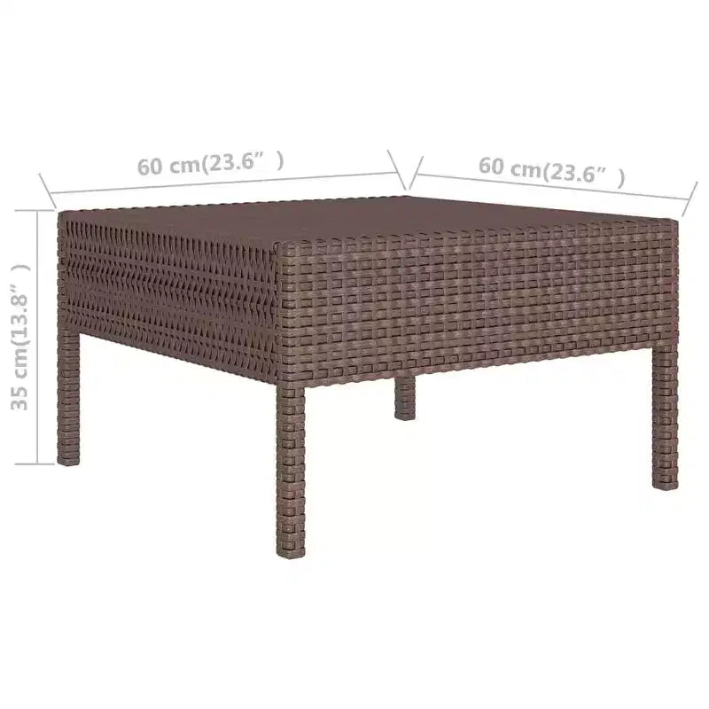 vidaXL Garten-Lounge-Set, braun und cremeweiß