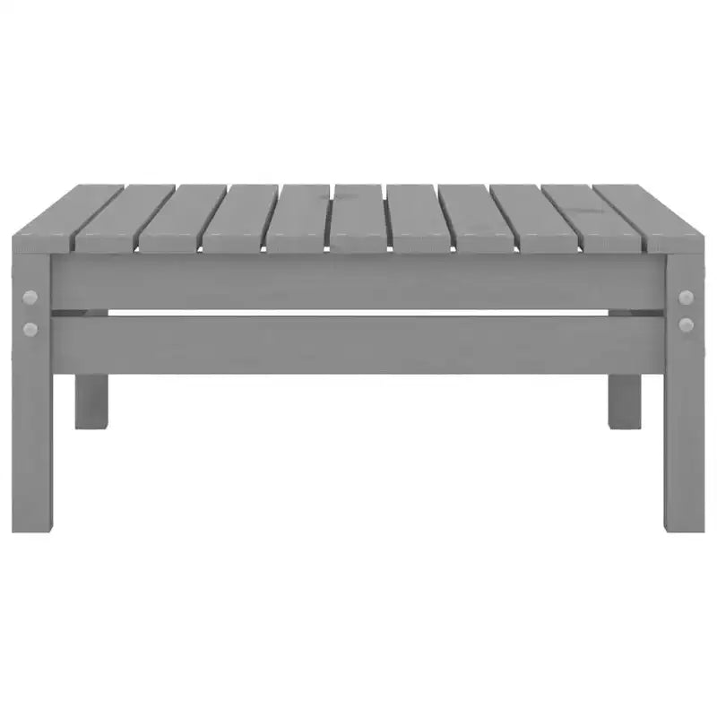 vidaXL Ensemble de salon de jardin modulaire gris en pin massif, de taille moyenne