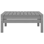 vidaXL Ensemble de salon de jardin modulaire gris en pin massif, de taille moyenne