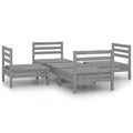 vidaXL Garden Lounge Set Grey Solid pinewood 5 Piece Set Modular