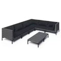 vidaXL Garden Lounge Set Dark Grey, Black