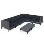 vidaXL Garden Lounge Set Dark Grey, Black