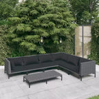 vidaXL Garden Lounge Set Dark Grey, Black