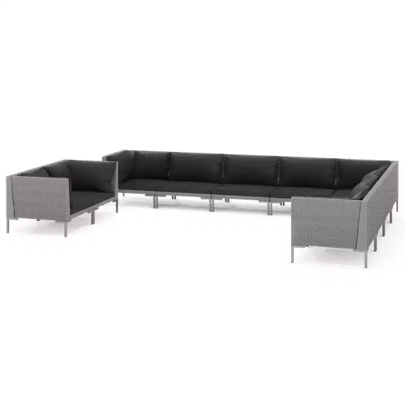 vidaXL Garden Lounge Set Dark Grey
