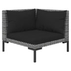 Ensemble de salon de jardin vidaXL gris foncé