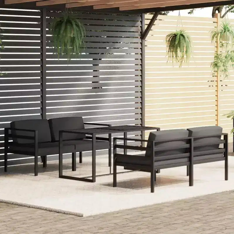 Ensemble de détente de jardin vidaXL anthracite