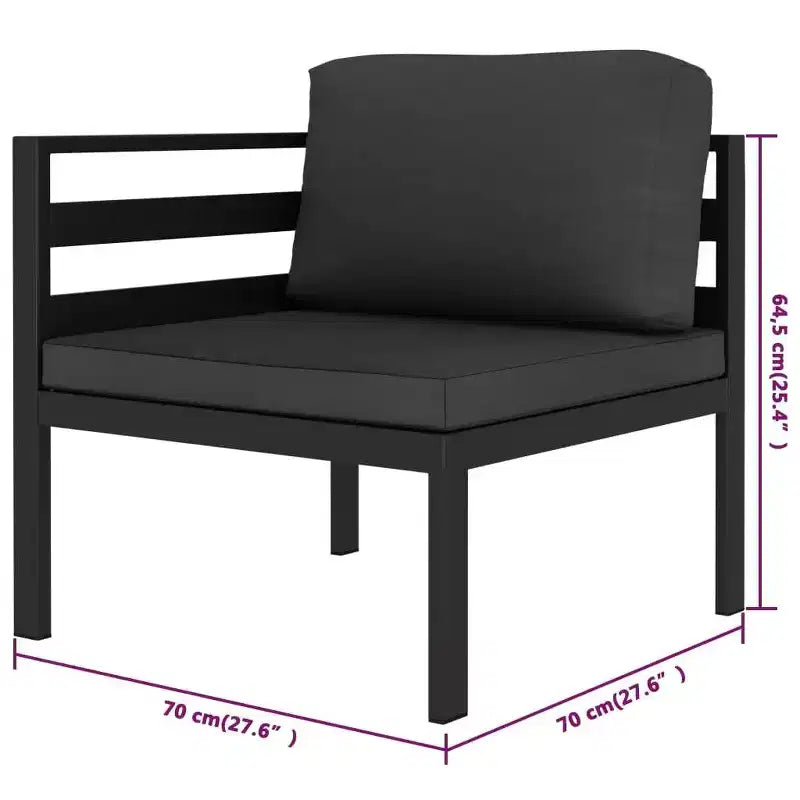 Ensemble de détente de jardin vidaXL anthracite