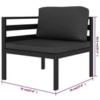 Ensemble de détente de jardin vidaXL anthracite