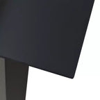 Ensemble repas de jardin vidaXL en verre noir, moyen et durable