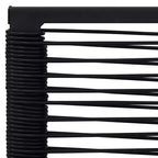 Ensemble repas de jardin vidaXL en verre noir, moyen et durable