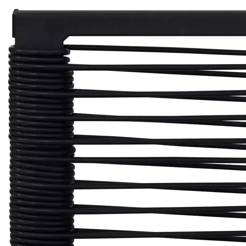 Ensemble repas de jardin vidaXL en verre noir, moyen et durable