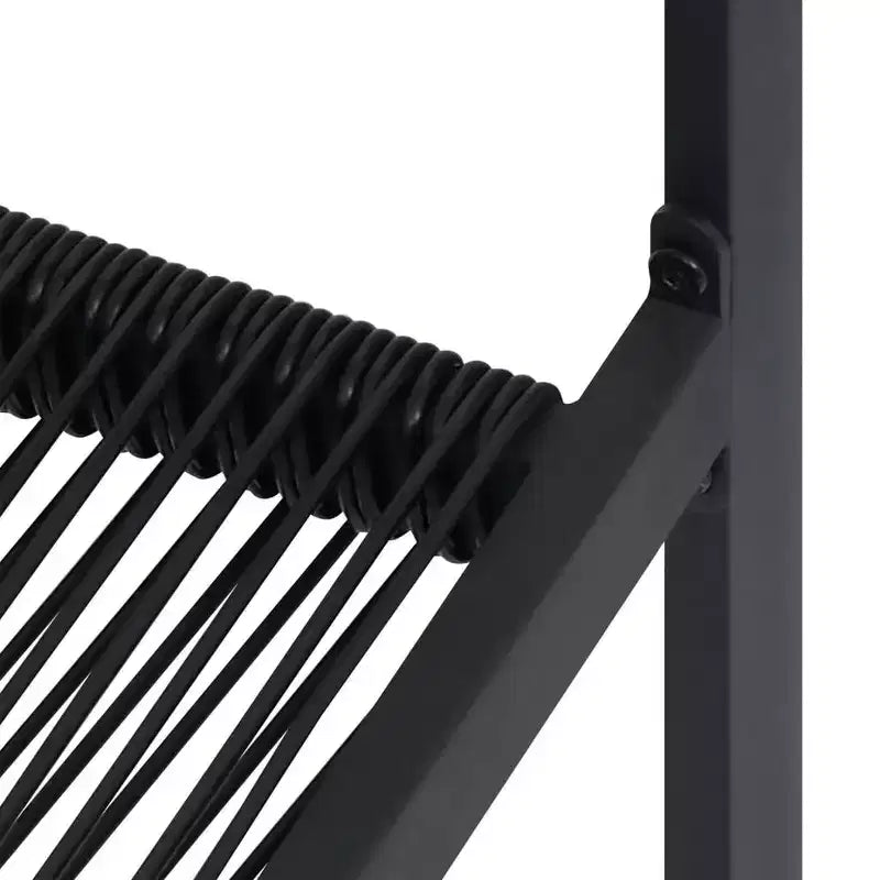 Ensemble repas de jardin vidaXL en verre noir, moyen et durable