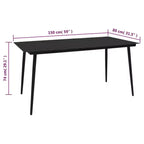 Set da pranzo da giardino vidaXL in rattan PVC nero, di medie dimensioni e resistente