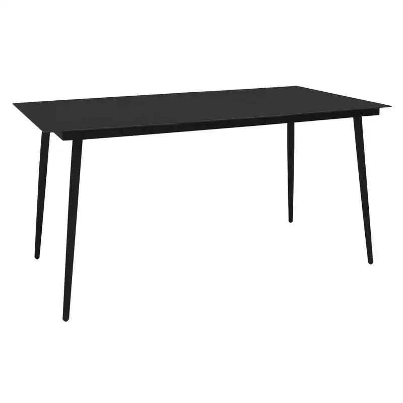 Set da pranzo da giardino vidaXL in rattan PVC nero, di medie dimensioni e resistente