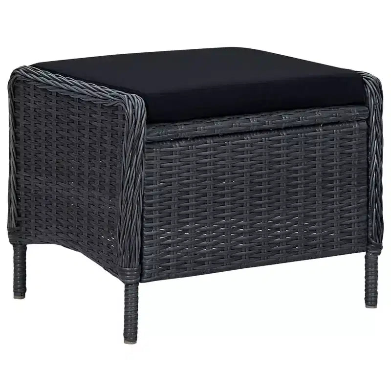 Ensemble de salle à manger vidaXL pour terrasse, en bois d’acacia massif gris foncé, taille moyenne