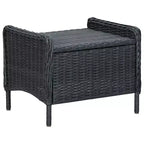 Ensemble de salle à manger vidaXL pour terrasse, en bois d’acacia massif gris foncé, taille moyenne