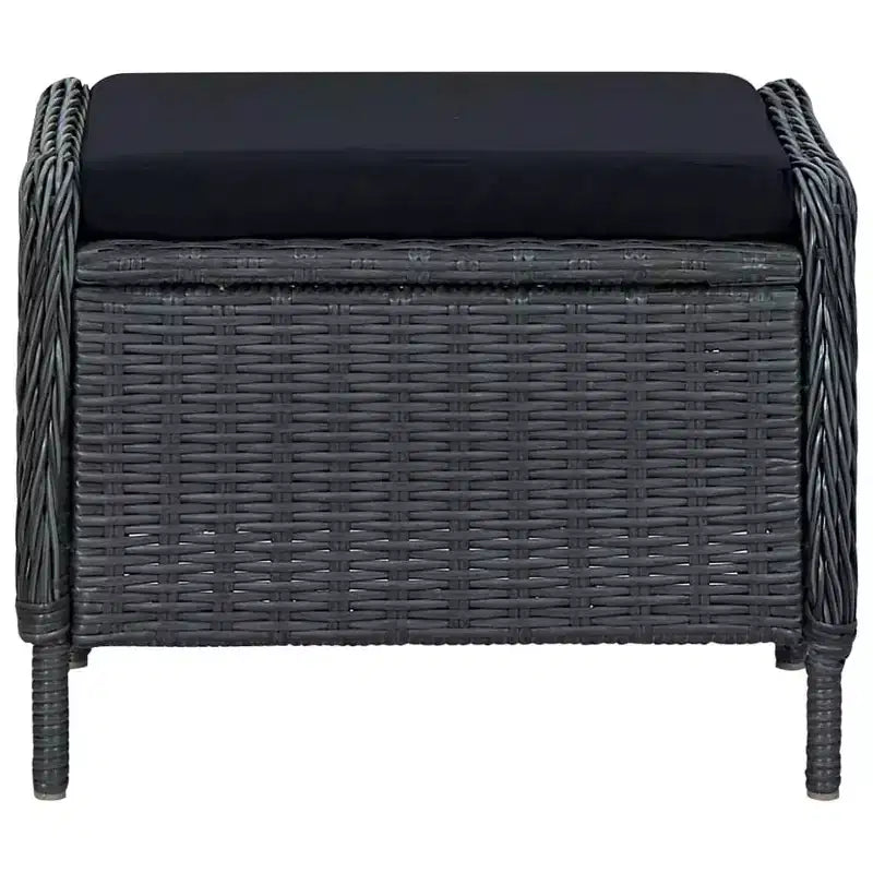 Ensemble de salle à manger vidaXL pour terrasse, en bois d’acacia massif gris foncé, taille moyenne