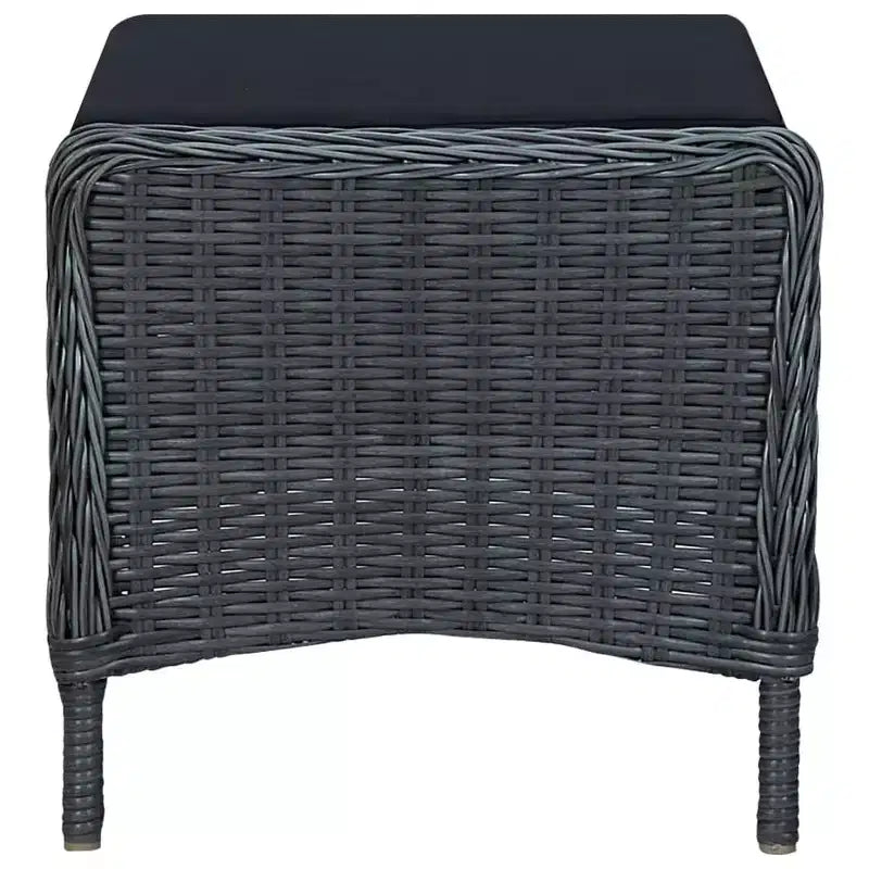 Ensemble de salle à manger vidaXL pour terrasse, en bois d’acacia massif gris foncé, taille moyenne